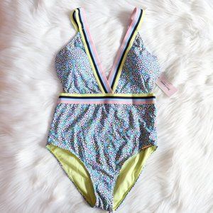 Juicy Couture Hipster Blue Floral One Piece Sz S